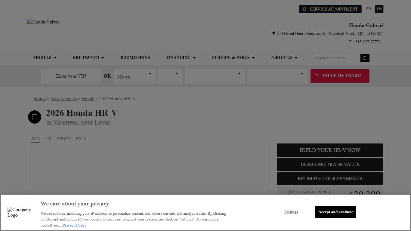 2026 Honda HR-V : Price, Specs & Review Honda Gabriel (Canada)